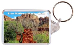 Zion National Park - Utah - USA - Double Sided Large Keyring Key Fob Chain Ring Gift Present Souvenir 20US4