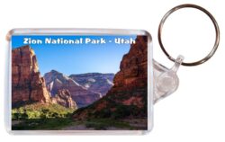 Zion National Park - Utah - USA - Double Sided Large Keyring Key Fob Chain Ring Gift Present Souvenir 20US5