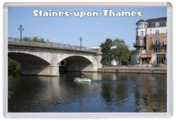 Staines-upon-Thames - Jumbo Fridge Magnet Souvenir Gift Present 20E1