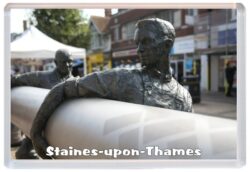 Staines-upon-Thames - Jumbo Fridge Magnet Souvenir Gift Present 20E3