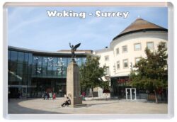 Woking - Surrey - Jumbo Fridge Magnet Souvenir Gift Present 20E3