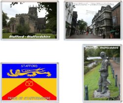 Stafford - Staffordshire - 4 PACK - Jumbo Fridge Magnet Souvenir Gift Present