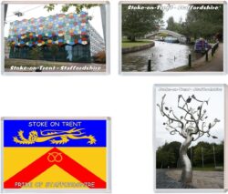 Stoke-on-Trent - Staffordshire - 4 PACK - Jumbo Fridge Magnet Souvenir Gift Present