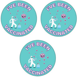 3 PACK - I've Been Vaccinated - 59mm Badge/Badges - Vaccine Vaccination Covid Injection Passport BBSB20A4