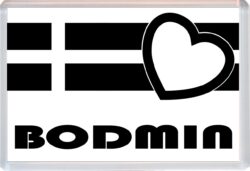 Bodmin - Jumbo Fridge Magnet Souvenir Gift Present - Love Cornwall County Flag
