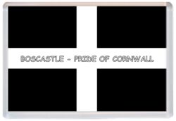 Boscastle - Pride of Cornwall County Flag - Jumbo Fridge Magnet Souvenir Gift Present