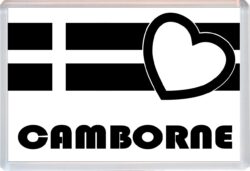Camborne - Jumbo Fridge Magnet Souvenir Gift Present - Love Cornwall County Flag