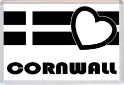 Love Cornwall - Jumbo Fridge Magnet Souvenir Gift County Flag Present