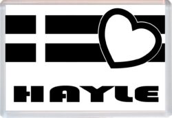 Hayle - Jumbo Fridge Magnet Souvenir Gift Present - Love Cornwall County Flag