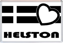 Helston - Jumbo Fridge Magnet Souvenir Gift Present - Love Cornwall County Flag