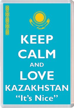 Keep Calm and Love Kazakhstan - Jumbo Fridge Magnet Souvenir Gift Present (It's Nice)