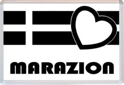 Marazion - Jumbo Fridge Magnet Souvenir Gift Present - Love Cornwall County Flag
