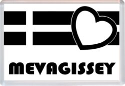Mevagissey - Jumbo Fridge Magnet Souvenir Gift Present - Love Cornwall County Flag