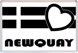 Newquay - Jumbo Fridge Magnet Souvenir Gift Present - Love Cornwall County Flag