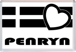 Penryn - Jumbo Fridge Magnet Souvenir Gift Present - Love Cornwall County Flag