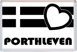 Porthleven - Jumbo Fridge Magnet Souvenir Gift Present - Love Cornwall County Flag