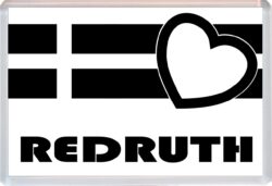 Redruth - Jumbo Fridge Magnet Souvenir Gift Present - Love Cornwall County Flag
