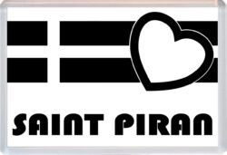 Saint Piran - Jumbo Fridge Magnet Souvenir Gift Present - Love Cornwall County Flag