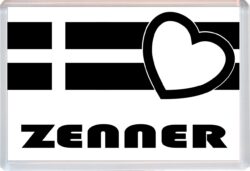 Zenner - Jumbo Fridge Magnet Souvenir Gift Present - Love Cornwall County Flag