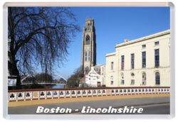 Boston - Lincolnshire - Jumbo Fridge Magnet Souvenir Gift Present Stump Church 21M3