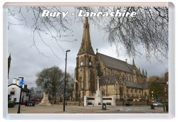 Bury - Lancashire - Jumbo Fridge Magnet Souvenir Gift Present 21D1