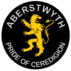 Aberstwyth - Pride of Ceredigion - TWO PACK - Car Bumper Laptop Window Decal Wales County Flag Sticker