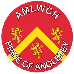 Amlwch - Pride of Anglesey - TWO PACK - Car Bumper Laptop Window Decal Wales County Flag Sticker