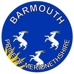 Barmouth - Pride of Merionethshire - TWO PACK - Car Bumper Laptop Window Decal Wales County Flag Sticker