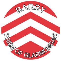 Barry- Pride of Glamorgan - TWO PACK - Car Bumper Laptop Window Decal Wales County Flag Sticker