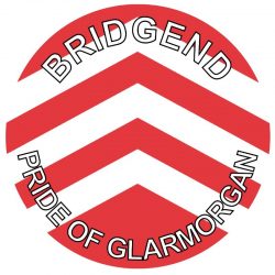 Bridgend - Pride of Glamorgan - TWO PACK - Car Bumper Laptop Window Decal Wales County Flag Sticker