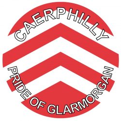 Caerphilly- Pride of Glamorgan - TWO PACK - Car Bumper Laptop Window Decal Wales County Flag Sticker