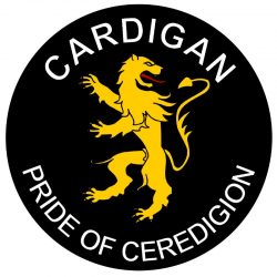 Cardigan - Pride of Ceredigion - TWO PACK - Car Bumper Laptop Window Decal Wales County Flag Sticker