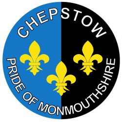 Chepstow - Pride of Monmouthshire - TWO PACK - Car Bumper Laptop Window Decal Wales County Flag Sticker