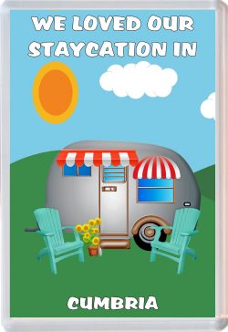 We loved our Staycation in Cumbria - Jumbo Fridge Magnet Souvenir Holiday Gift Present