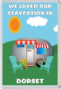 We loved our Staycation in Dorset - Jumbo Fridge Magnet Souvenir Holiday Gift Present
