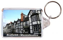 Droitwich - Worcestershire - Double Sided Large Keyring Key Fob Chain Ring Gift Present Souvenir AD3