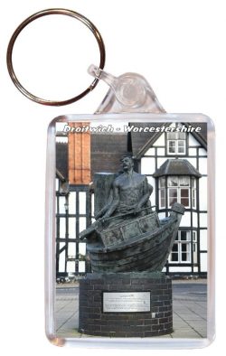 Droitwich - Worcestershire - Double Sided Large Keyring Key Fob Chain Ring Gift Present Souvenir AD4