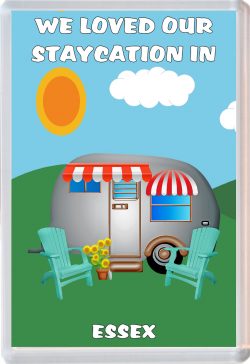 We loved our Staycation in Essex - Jumbo Fridge Magnet Souvenir Holiday Gift Present