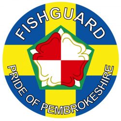 Fishguard - Pride of Pembrokeshire - TWO PACK - Car Bumper Laptop Window Decal Wales County Flag Sticker