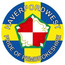 Haverfordwest - Pride of Pembrokeshire - TWO PACK - Car Bumper Laptop Window Decal Wales County Flag Sticker