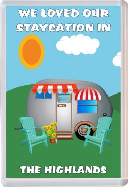 We loved our Staycation in The Highlands - Jumbo Fridge Magnet Souvenir Holiday Gift Present