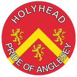 Holyhead - Pride of Anglesey - TWO PACK - Car Bumper Laptop Window Decal Wales County Flag Sticker