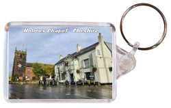 Holmes Chapel - Cheshire - Double Sided Large Keyring Key Fob Chain Ring Gift Present Souvenir AD1