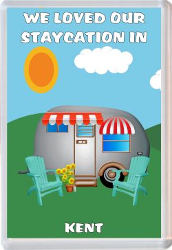 We loved our Staycation in Kent - Jumbo Fridge Magnet Souvenir Holiday Gift Present
