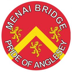 Menai Bridge - Pride of Anglesey - TWO PACK - Car Bumper Laptop Window Decal Wales County Flag Sticker