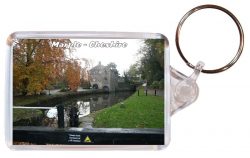 Marple - Cheshire - Double Sided Large Keyring Key Fob Chain Ring Gift Present Souvenir AD1