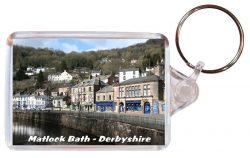 Matlock Bath - Derbyshire - Double Sided Large Keyring Key Fob Chain Ring Gift Present Souvenir AD1