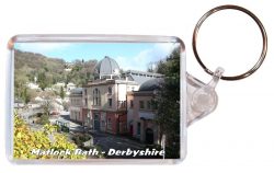 Matlock Bath - Derbyshire - Double Sided Large Keyring Key Fob Chain Ring Gift Present Souvenir AD3