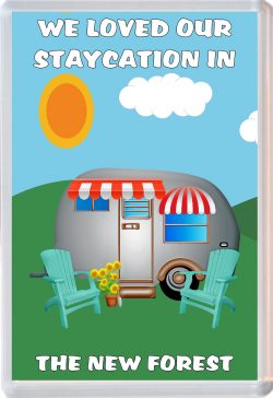 We loved our Staycation in The New Forest - Jumbo Fridge Magnet Souvenir Holiday Gift Present