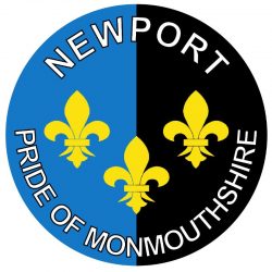 Newport - Pride of Monmouthshire - TWO PACK - Car Bumper Laptop Window Decal Wales County Flag Sticker